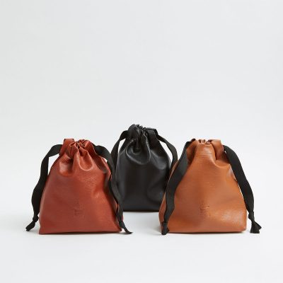 Leather drawstring hot sale